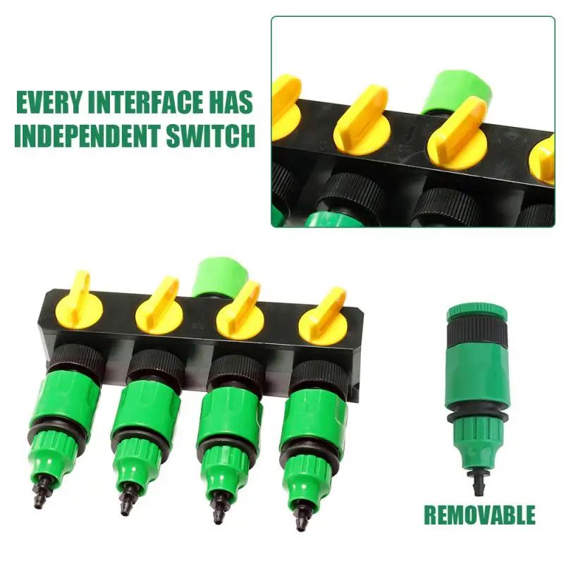 

4 Way Hose Splitter Tool Plastic Garden Practical Hose Splitter Y-Type Watering Connector Distributor For Outdoor Tap And Faucet