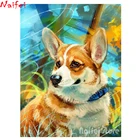 Картина с собакой, живопись, валлийский корги, алмазная живопись, алмазная вышивка, полноразмерная вышивка, квадратная, круглая Алмазная мозаика, набор 5d, сделай сам, животное, домашнее животное