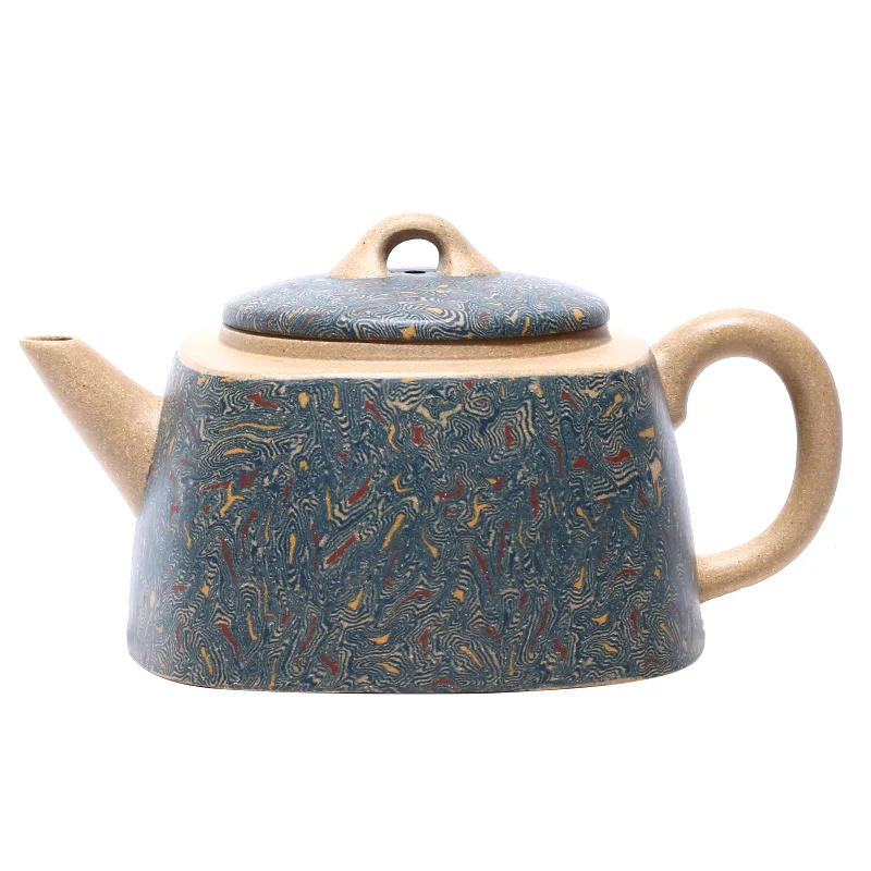 

Yixing Zisha teapot famous craftsman's Handmade raw ore mud and clay Sifang Qingyi teapot and tea set gift goods