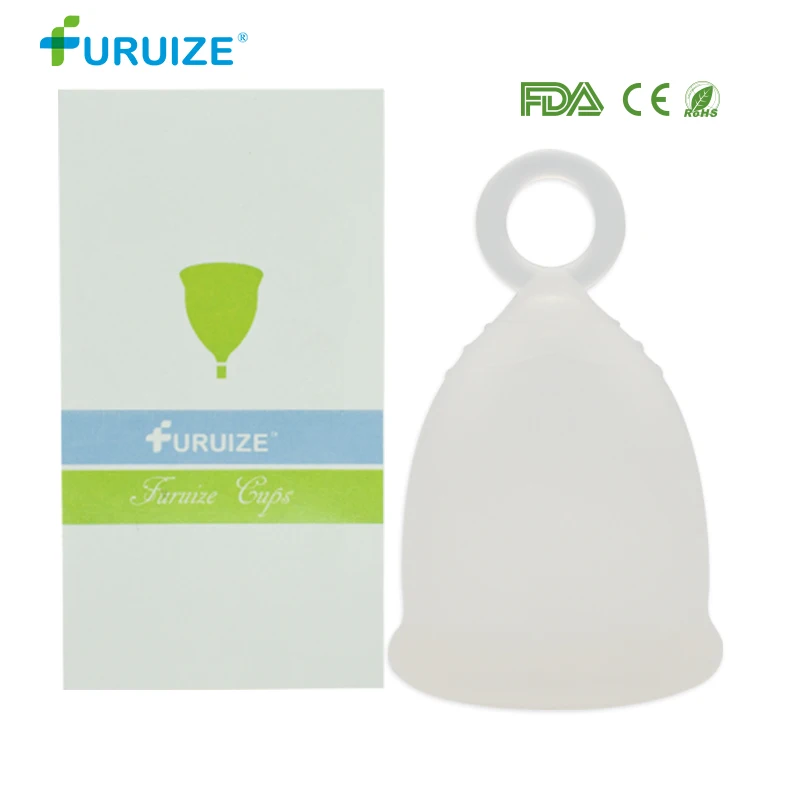 1pcs white Newest Model Women Cup Medical Grade Silicone Menstrual Cup Feminine Hygiene Copa menstrual Lady Cup Health Care Period Cup Sale - Цвет: 1pcs white