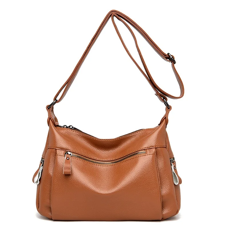 Хит продаж женская сумка через плечо из натуральной кожи повседневная сумка-тоут