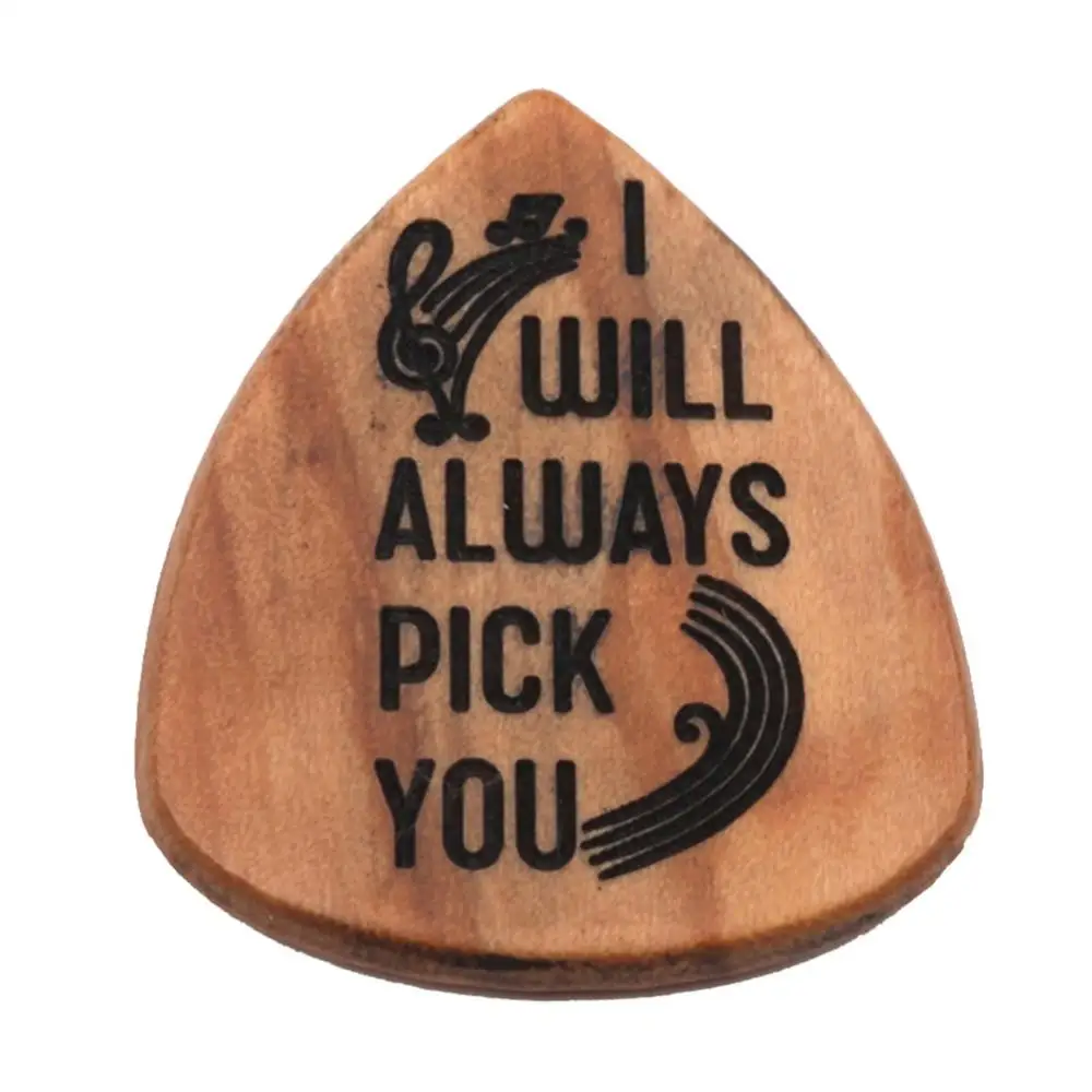 3Pcs Wood Guitar Picks Acoustic Electric Musical Instrument Accessory with Box | Pick