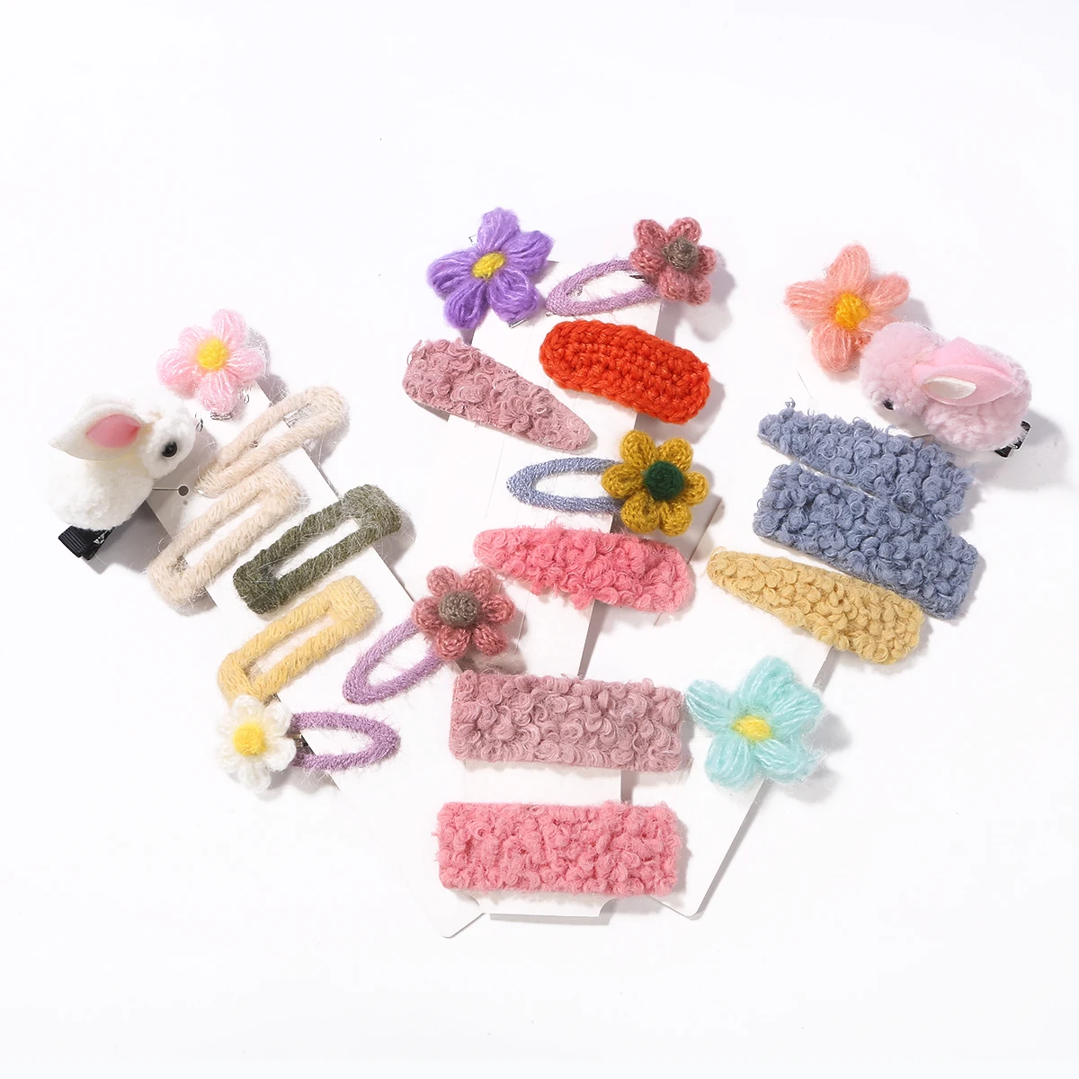 1 шт./1 компл. Женские зимние вязаные заколки для волос девочек милые головные