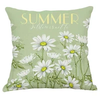 modern nordic style daisy flower pillow cover 45x45cm office living room chair sofa pillowcase bedside lumbar soft cushion cover
