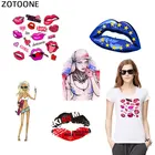 Аксессуары ZOTOONE для самостоятельного изготовления пластырей с теплопередачей, наклейки для одежды, платья-футболки, модные стильные пластыри с аппликацией в виде губ