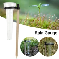 garden plastic rain gauge outdoor rain meter with wooden ground stake scale rainfall measuring tube rain water measuring device