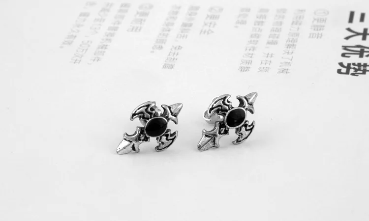 Модные серьги-гвоздики с крестом из нержавеющей стали модные мужские армейские