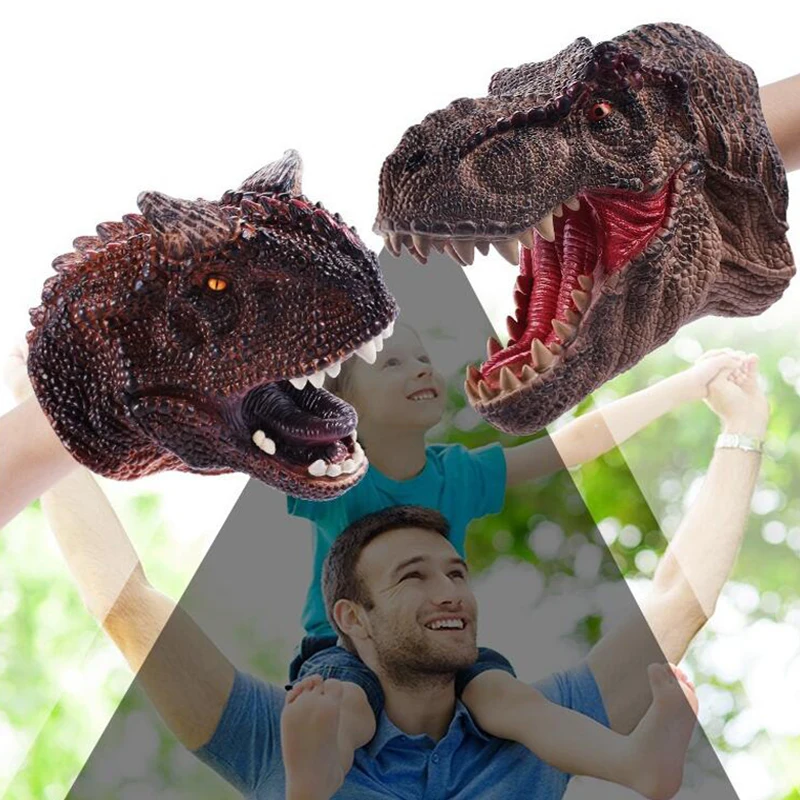 Динозавр марионетка мягкая виниловая Резина Халат с капюшоном в виде животного