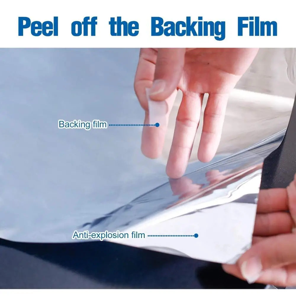 Односторонняя оттенка 200 см серебристая зеркальная Светоотражающая оконная