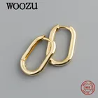 Серьги-кольца женские Овальные из серебра 925 пробы, винтажные