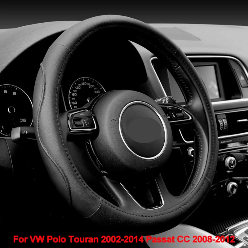 Накладка для Volkswagen VW Polo Touran чехол рулевого колеса автомобиля-2002 2013 Passat CC 2014 2008-2009