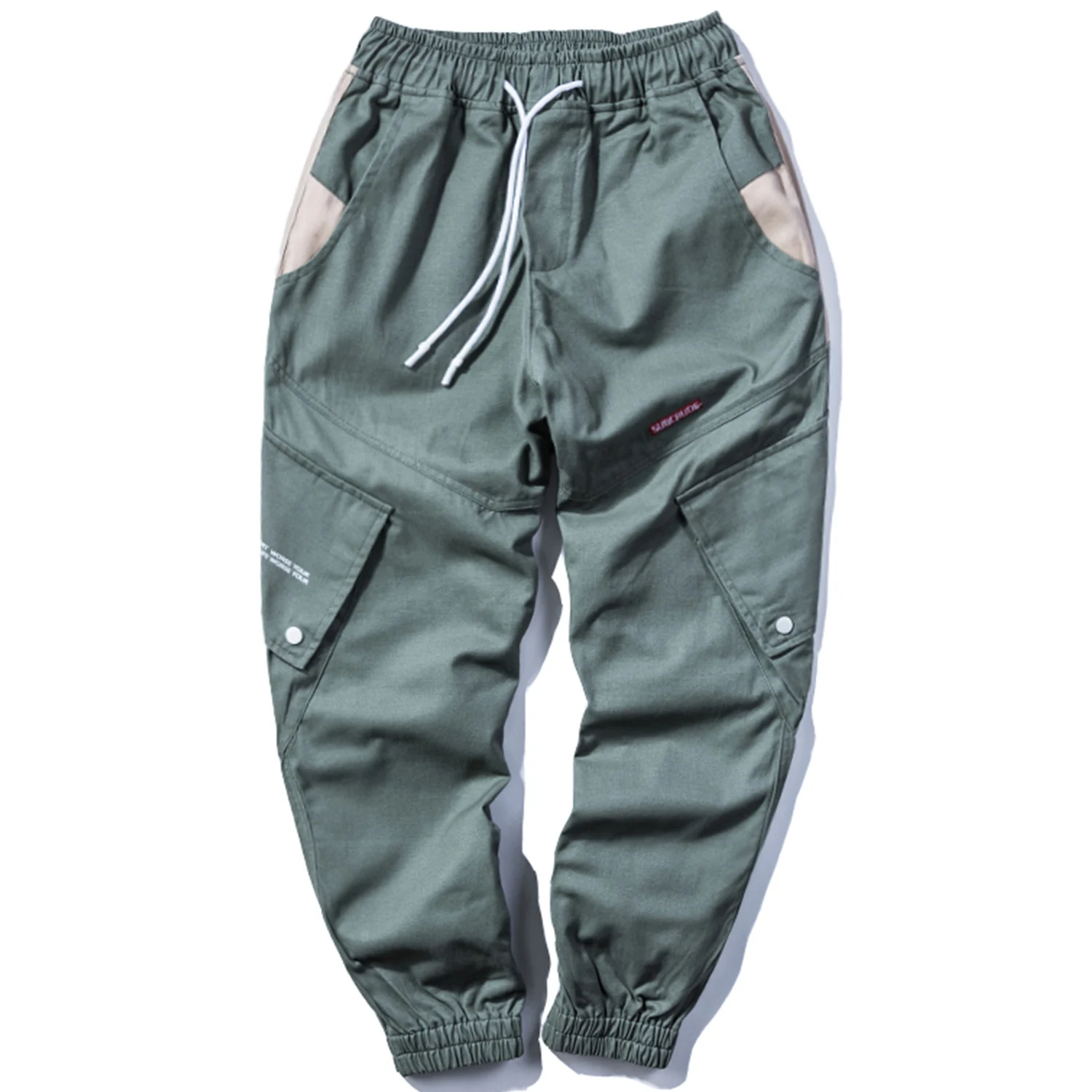 Oufisun для мужчин в стиле пэчворк девочек с большими карманами брюки-карго Для Harajuku