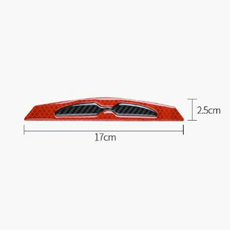 

Carbon Fiber Pattern Anti-Collision Strip Reflective Stickers Driving Safer Night Red