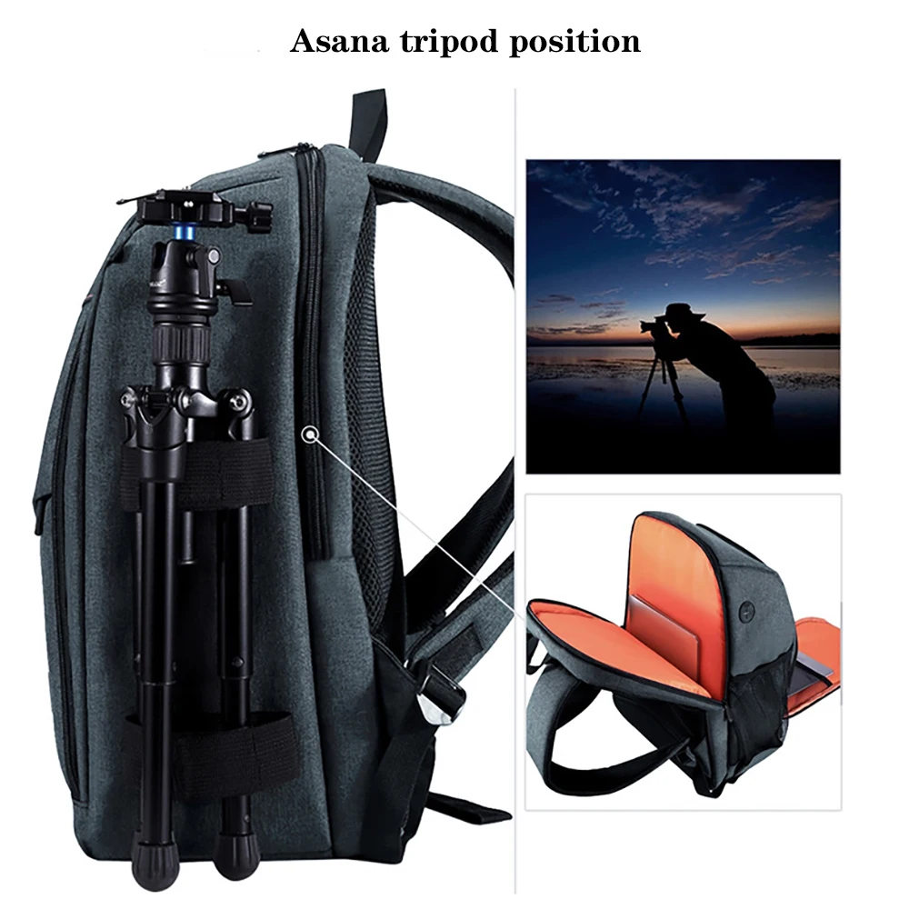 2021 puluz digital camera backpack outdoor gimbal stabilizer bag large capacity laptop backpack with rechargeable earphone hole free global shipping