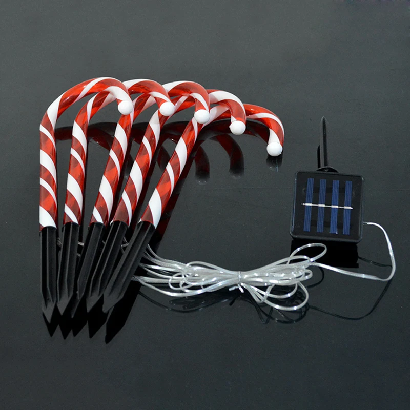 

Solar Power Christmas Candy Cane Lights Solar Lights Outdoor Warm White Solar Lawn Lamp LED Garden Pathway Yard Lawn Lights