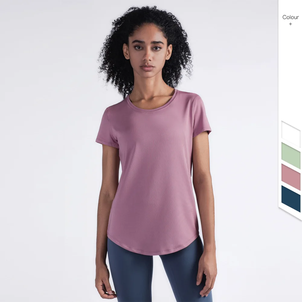 Весна и лето новая футболка с круглым вырезом для бега фитнеса коротким рукавом