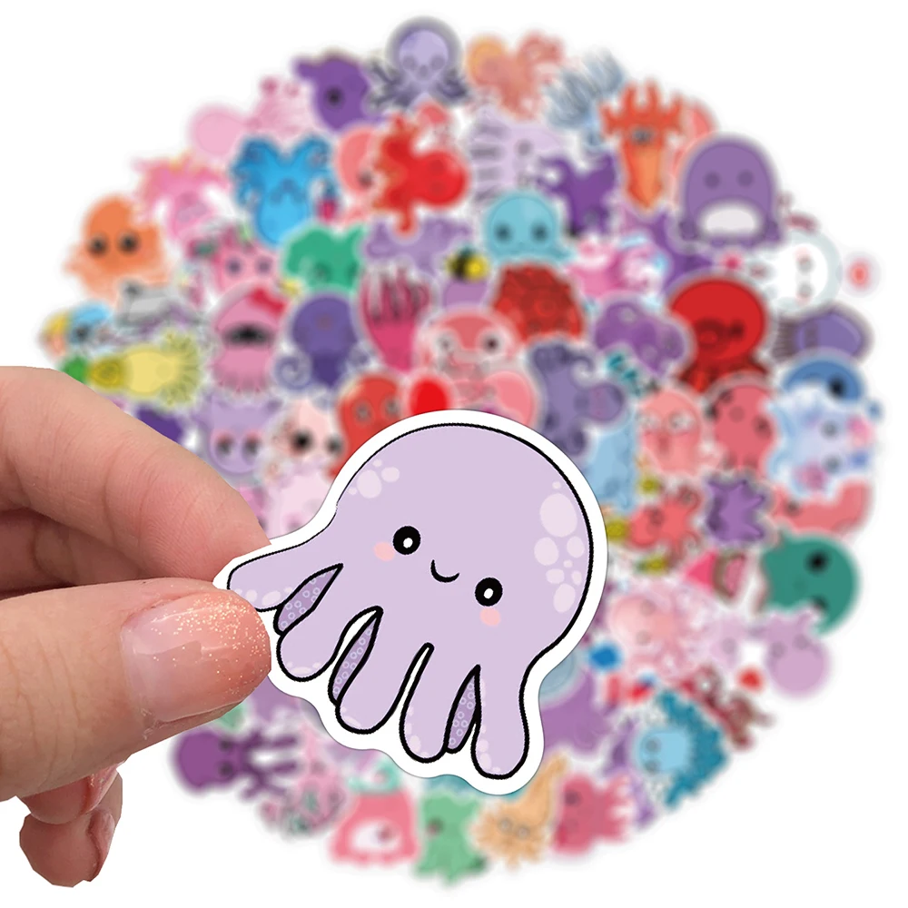 1050100pcs cute octopus anime stickers laptop guitar luggage fridge phone office waterproof graffiti sticker decal kid toy free global shipping