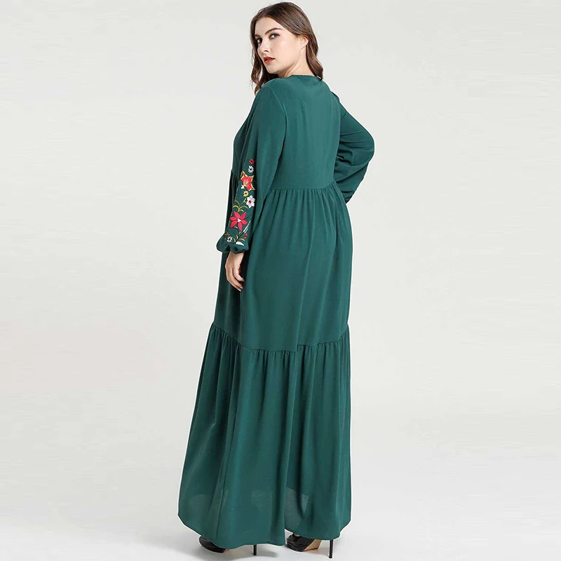 Muslim Dress Fashion Middle East Large Size Women's Dubai Turkey Embroidered Bow Casual Swing Morrocan Arabic Oman Kimono |