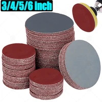 3456 inch round velcro sandpaper disk abrasive polish pad plate sanding polishing kit grit paper discs buffing sheet sander