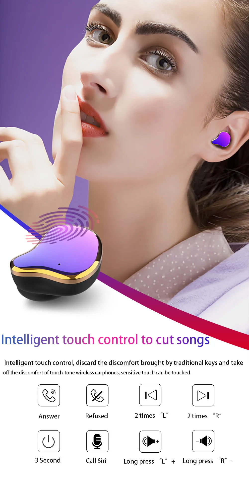 QCR G01 беспроводные наушники 5,0 TWS Bluetooth наушники настоящие беспроводные стерео наушники спортивные наушники с микрофоном для зарядки