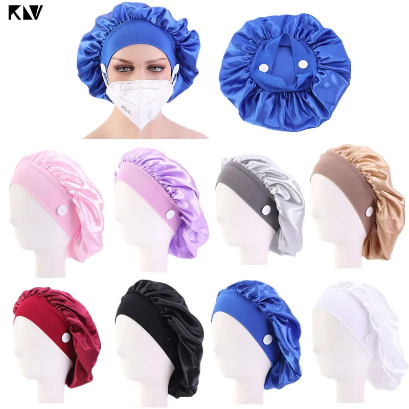 KLV унисекс атласная Экстра большая крышка капота с кнопкой держатель для маски