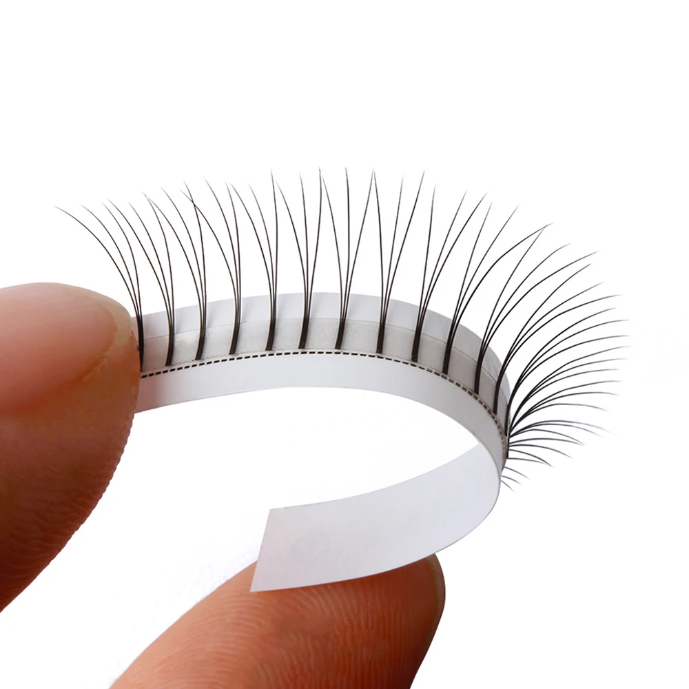 Готовые объемные ресницы для наращивания ресниц в 3D пряди из натурального шелка