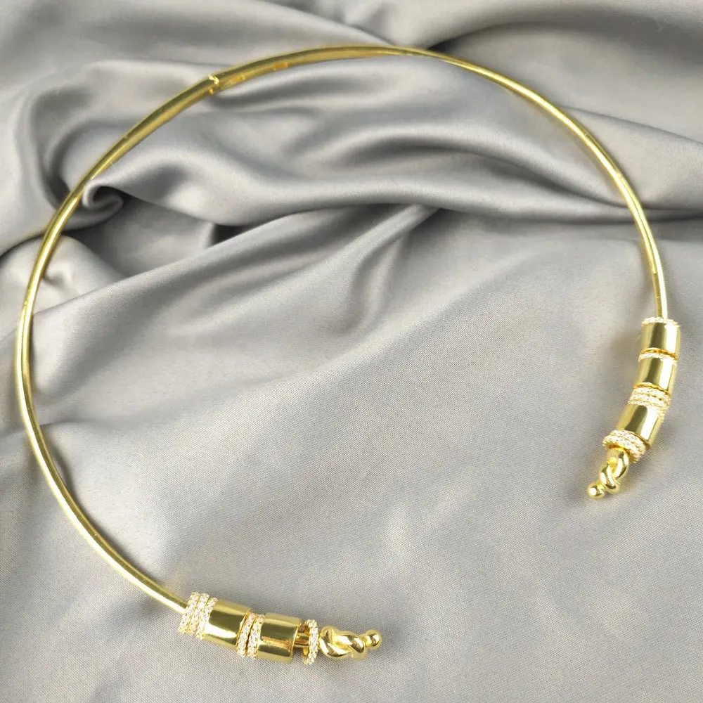 

Multi Circle Golden Fashion Open Collar S925 Sterling Silver Necklace Female Brand Original 1:1 Banquet Party Luxurious Jewelry
