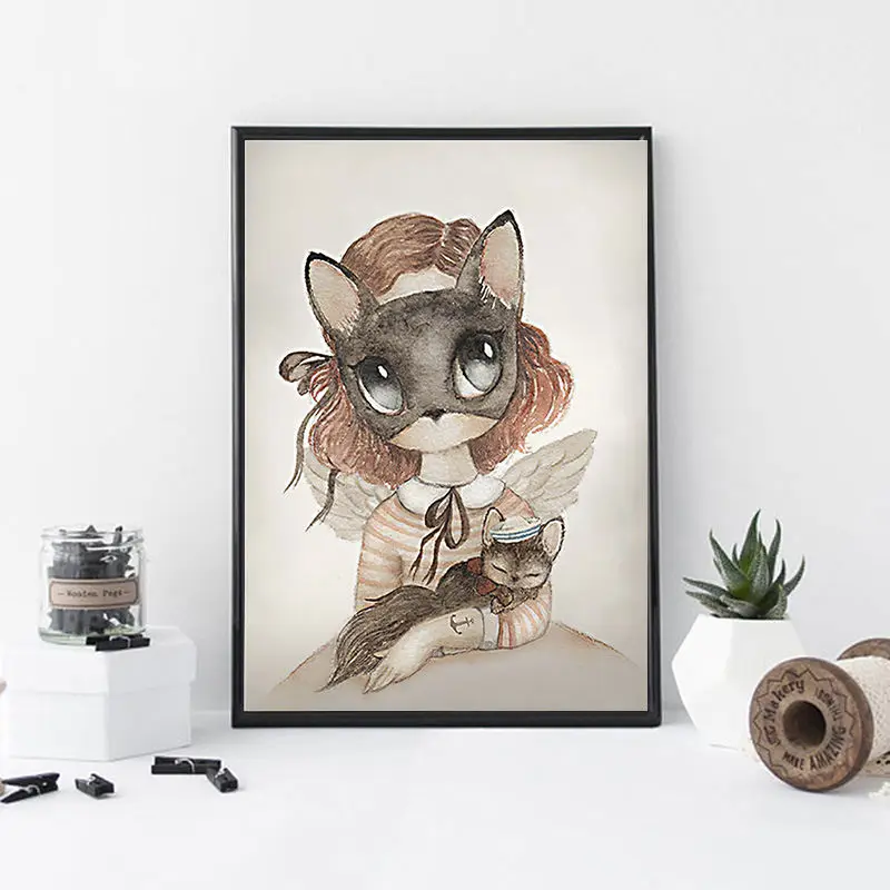 Северный Милый домашний декор скандинавский Рождественский холст настенная