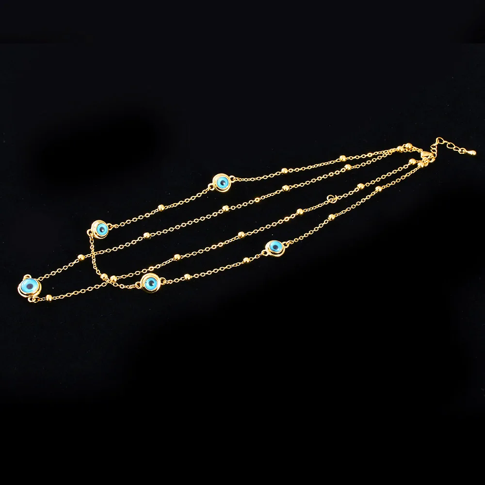 Синий с клипсами Дурной глаз украшением в виде кристаллов Шарм Аллах ожерелье
