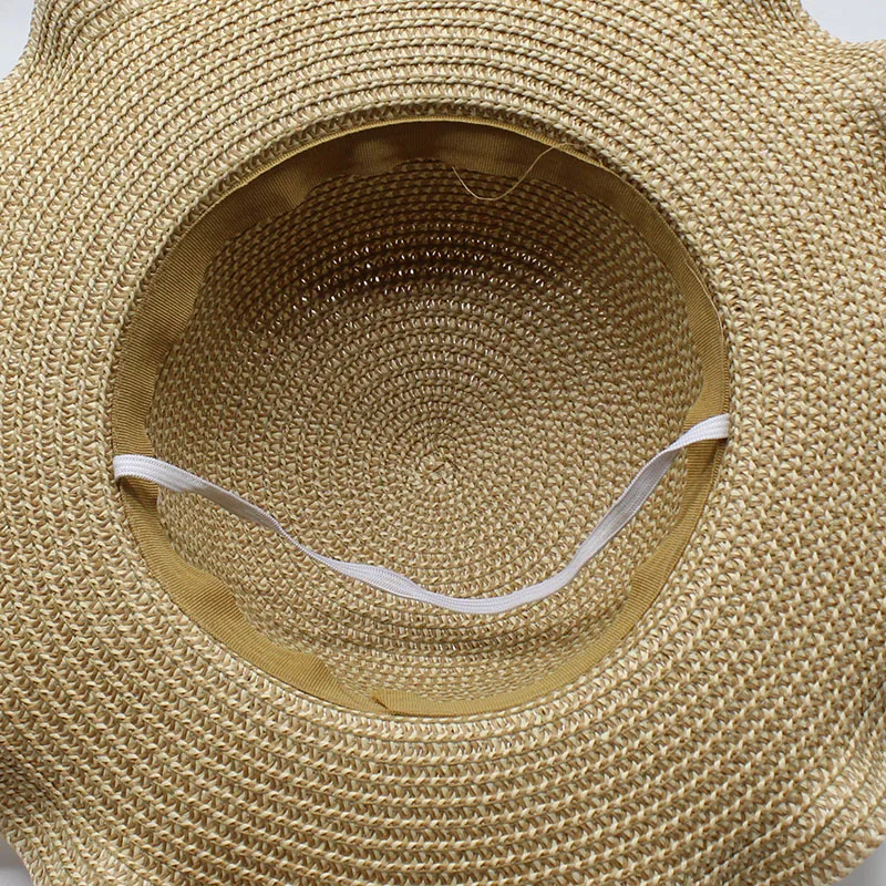 Соломенная шляпа с широкими полями для детей и взрослых летняя пляжная цветами