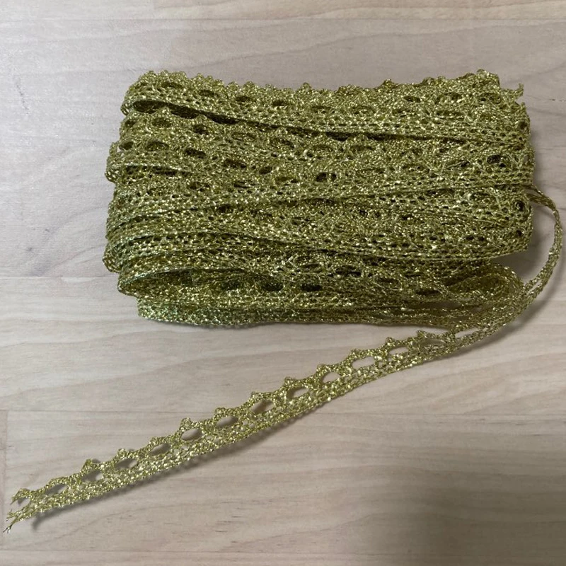 10 ярдов 8 мм золото серебро сетка кружева отделка ленты ткань обертывание