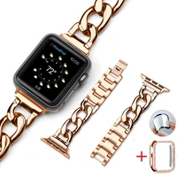for apple watch 6 38mm42mm44mm40mm small fragrance fashion metal strap iwatch 5432se girls metal single row chain strap