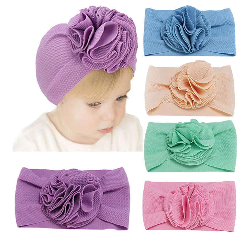 

Flower Baby Girl Elastic Headband Toddler Turban Hairbands Infant Headwraps Kids Bonnet Newborn Beanie Cap Bebes Accesorios