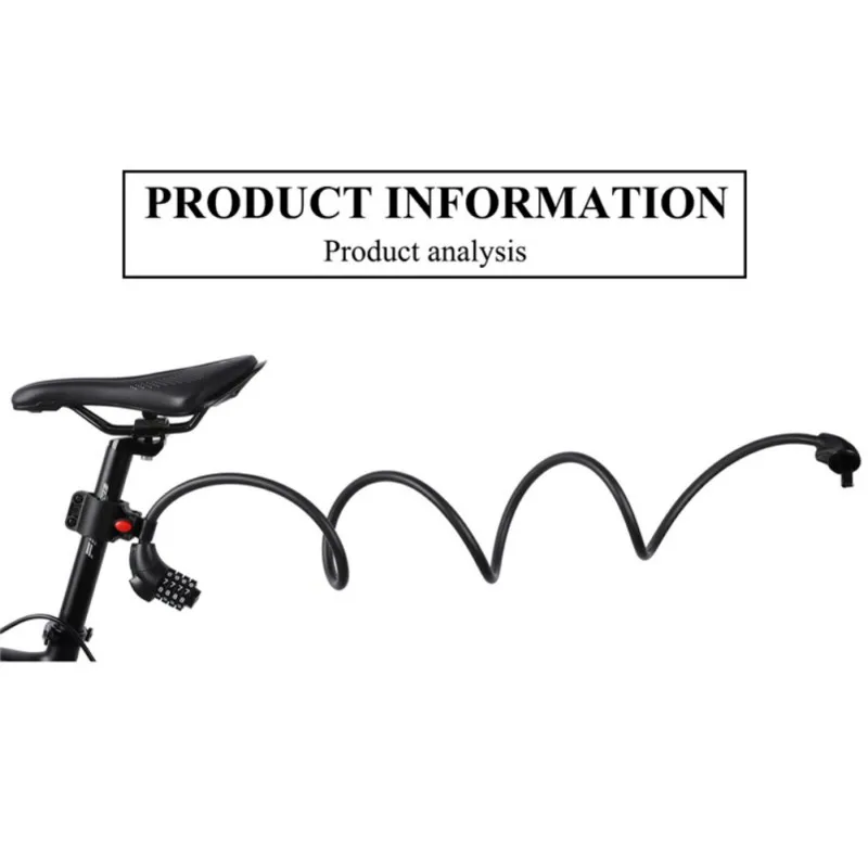 

LUCK Motorcycle Lock Digital Code Password LED Lock Security Anti-theft Bicycle Code Lock Steel Cable Bike Lock