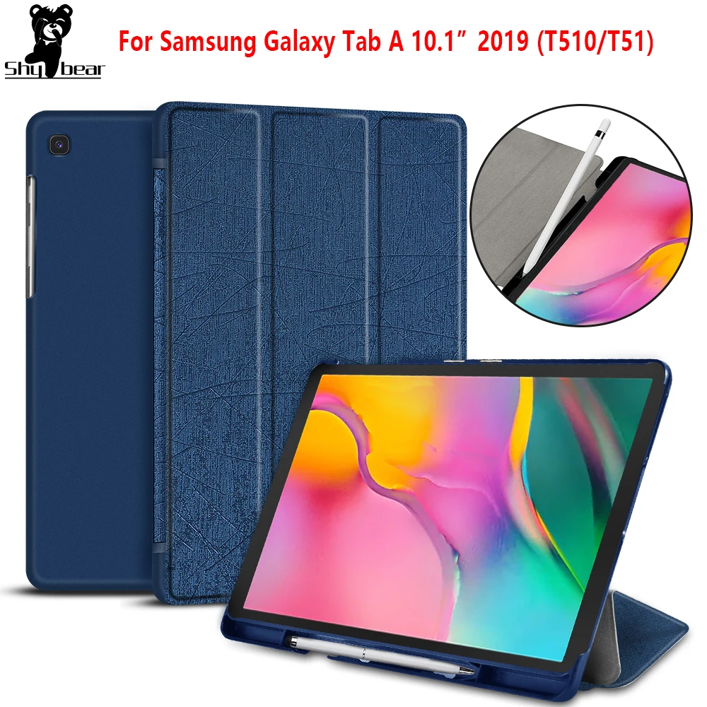 Чехол для Samsung Galaxy Tab A 10 1 SM T510 T515 со слотом ручки чехол кожаный чехол|Чехлы