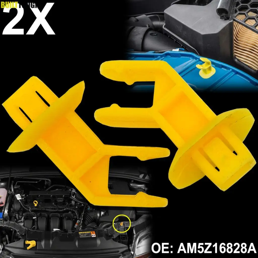 

2 шт., желтые быстросъемные зажимы для стержней AM5Z16828A для Ford Focus C-Max лобзик Hybrid Escape Kuga 2013 2014 2015 2016 2017 2018