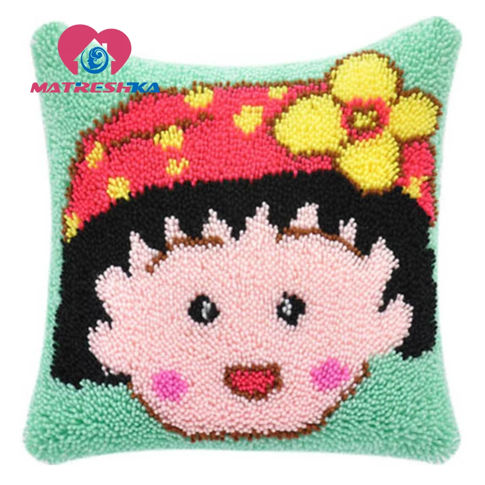 Набор для вышивки ковровых покрытий с мультяшным рисунком крестом подушка