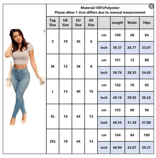

Women's Jeans High Waist Stretch Skinny Denim 2021 Autumn Washed Elastic Slim Pencil Trousers Female long Pants Streetwear D30
