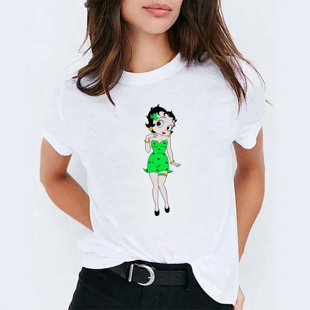 Футболка Betty Boop женская летняя Эстетическая одежда футболка с Микки Женская