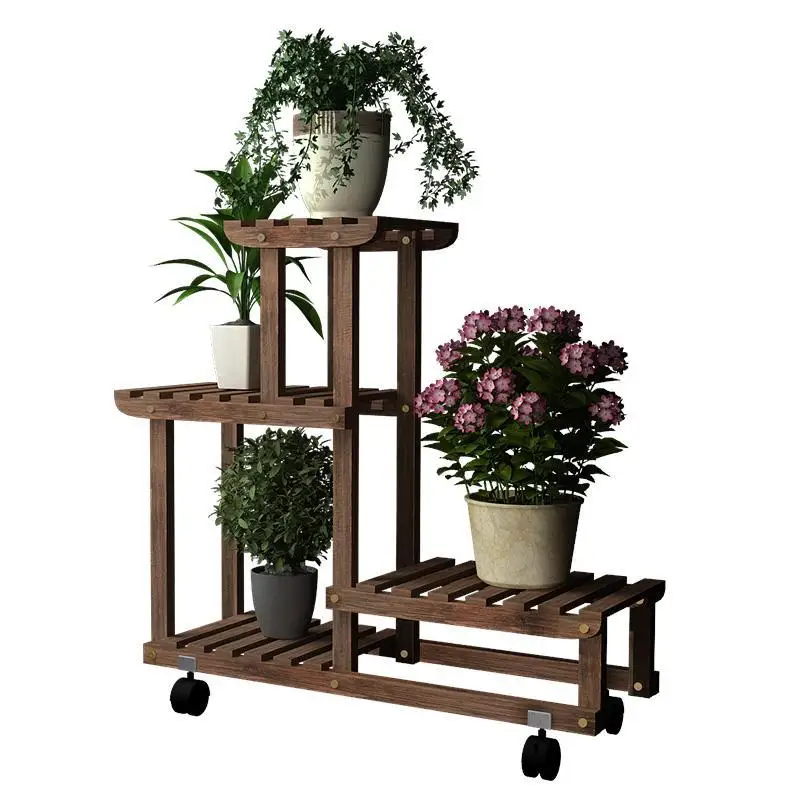 

Plantenrekken Scaffale Porta Piante Estante Para Plantas Wood Table Rack Stojak Na Kwiaty Outdoor Flower Stand Plant Shelf