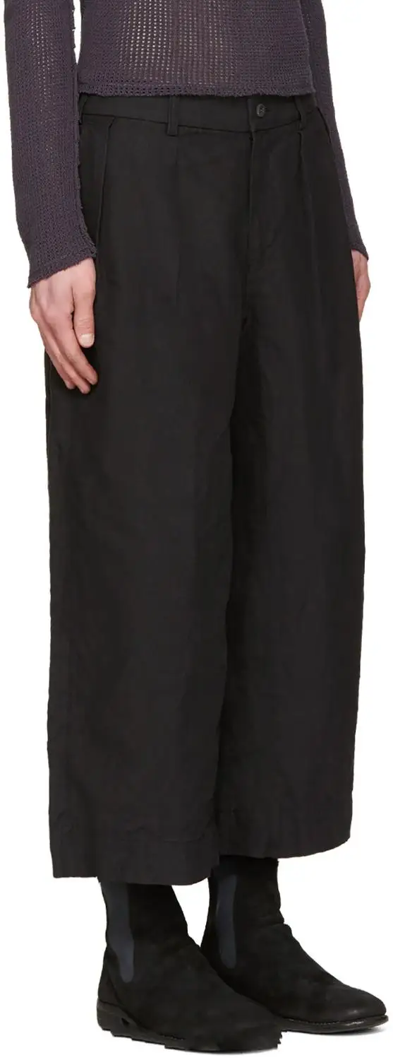 Брюки мужские льняные прямые с широкими штанинами повседневные Модные городские