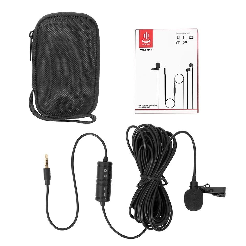 Микрофон петличный YC-VM20 мм 3 5 для iPhone Android Mac видеозаписи | Электроника