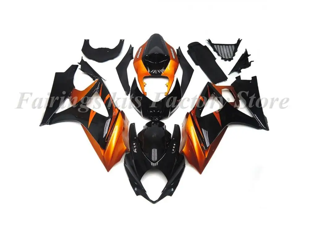 Kaufen Top Qualität Neue ABS Motorrad Verkleidung Kit Fit Für Suzuki GSX-R1000 K7 2007 2008 GSXR1000 Karosserie Set Benutzerdefinierte Orange Schwarz