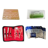 suture training kit skin operate suture practice model training pad needle scissors tool kit teaching