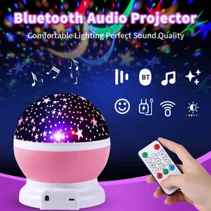 USB Перезаряжаемый проекционный светильник звездное небо для детской спальни ночной Светильник звезда Bluetooth аудио проектор с дистанционным управлением