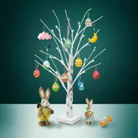 60cm hot easter tree with 24 led lights white light up mini twig tree lamp decorations for hanging easter eggs hang ornaments
