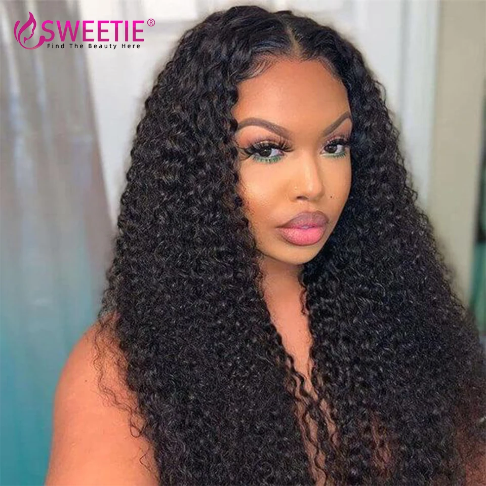 13x4 Curly Lace Front Remy Human Hair Wigs With Baby Hair 4x4 Brazilian 150% Density Pre-Plucked Lace Closure Wigs For Women 30
