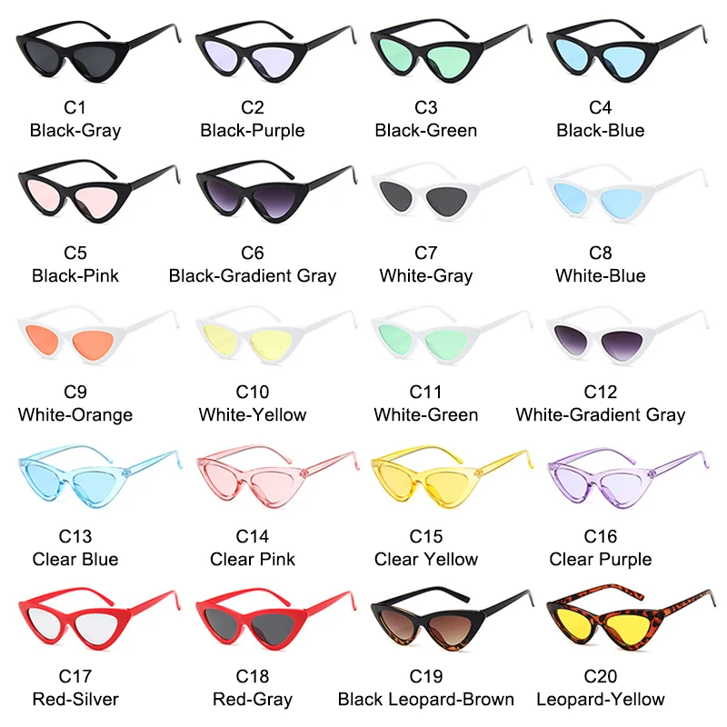 

ROYAL GIRL Vintage Cat Eye Sunglasses Women Retro Small Frame Cat Eye Sun Glasses Female Brand Designer Colorful Eyewear Ss386