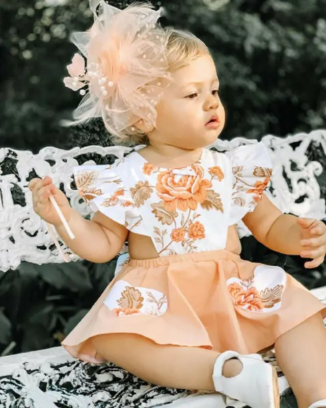 Платье для новорожденных в британском стиле 2 предмета одежда принцессы девочек