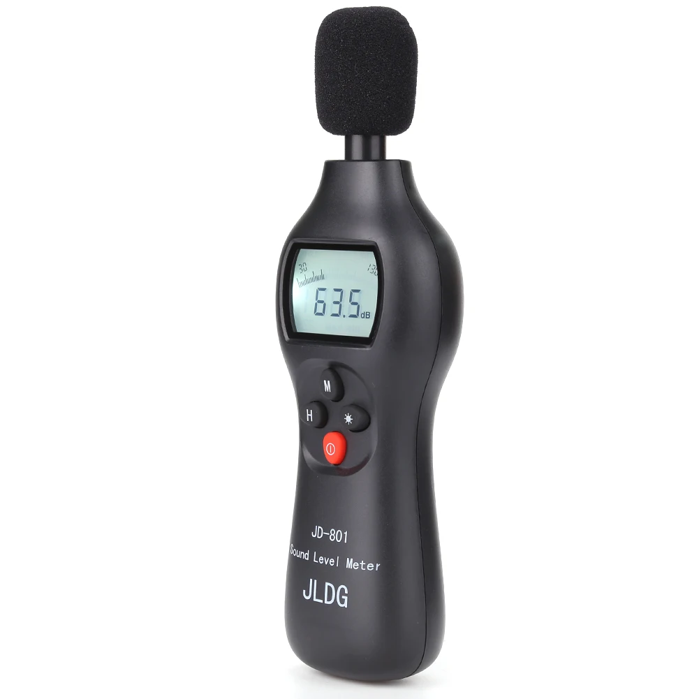 

JD-801 Mini Noise Tester Measuring Instrument High Accuracy 30-130dB dB Meter Digital Audio Sound Level Detector Meter Monitor